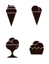 Ice cream ready to be ordered Many ice cream