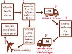 แผนภาพเกี่ยวกับขั้นตอนการแช่เย็น